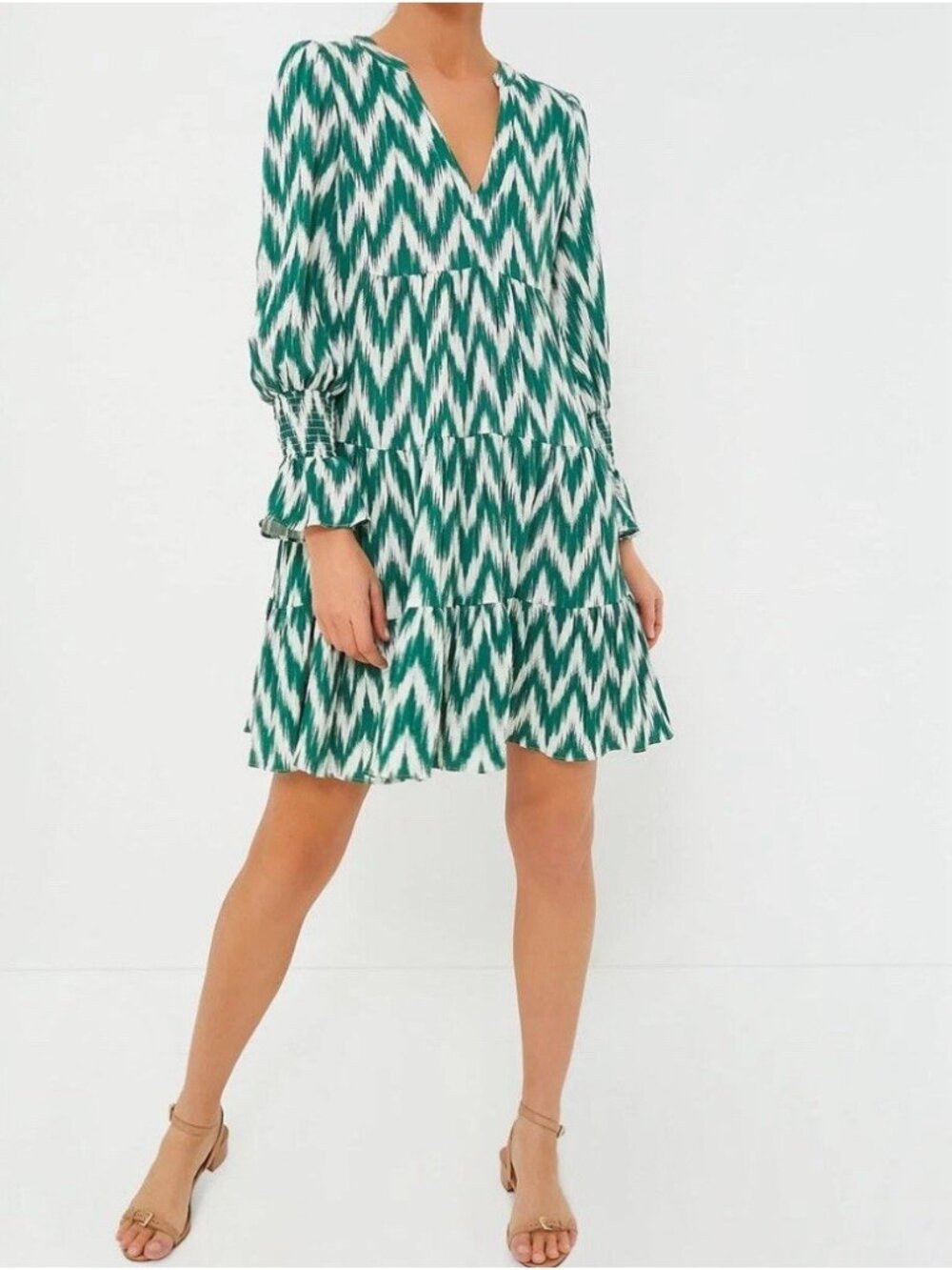 Pomander Place By Tuckernuck IKAT Kenzo Dress Size M Tiered Trapeze & Swing